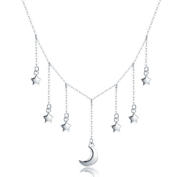 Fashion Silver Jewelry Starry Sky 925 Sterling Silver Necklace